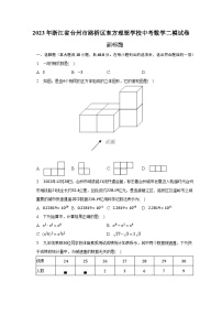 2023年浙江省台州市路桥区东方理想学校中考数学二模试卷（含解析）