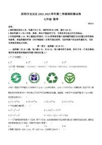 广东省深圳市宝安区2022-2023学年七年级下学期期末数学试题（含答案）