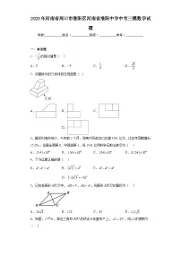 2023年河南省周口市淮阳区河南省淮阳中学中考三模数学试题(含答案)
