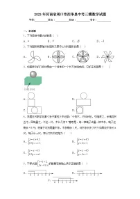 2023年河南省周口市西华县中考三模数学试题(含答案)