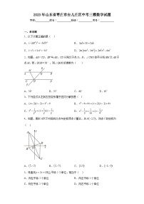 2023年山东省枣庄市台儿庄区中考三模数学试题（含解析）