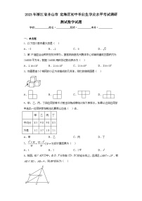 2023年浙江省舟山市定海区初中毕业生学业水平考试调研测试数学试题（含解析）