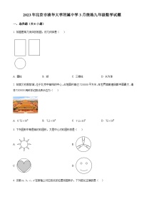 2023年北京市清华大学附属中学3月统练九年级数学试题（中考模拟）