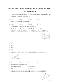 2022-2023学年广东省广州市番禺区香江育才实验学校八年级（下）期中数学试卷（含解析）