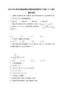 2022-2023学年河南省南阳市桐柏县四校联考八年级（下）期中数学试卷（含解析）