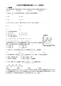 浙教版七年级下学期数学期末训练题（二）（含解析)