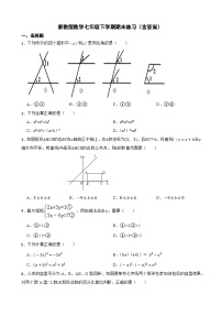 浙教版数学七年级下学期期末练习(含答案)