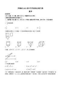 2023年河南省濮阳市南乐县中考三模数学试题（含答案）