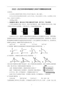 _河南省郑州市高新区2022-2023学年七年级下学期期末数学试卷