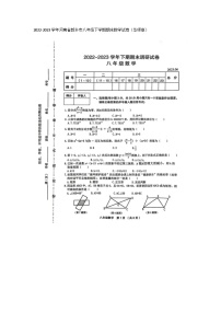 2022-2023学年河南省新乡市八年级下学期期末数学试卷(华师版 含答案)