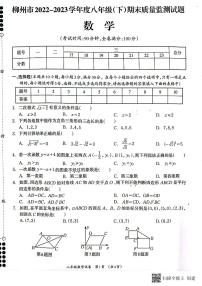 广西柳州市2022-2023学年八年级下学期期末数学试题