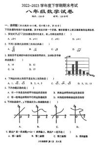 湖北省武汉市东西湖区2022—2023学年下学期八年级期末考试数学试卷