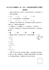 2023年辽宁省盘锦市一完、光正、双区实验多校联考中考数学三模试卷（含解析）