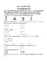 河南省郑州市二七区2022-2023学年七年级下学期期末数学试题（含答案）