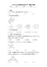 2023年山东省聊城市冠县中考二模数学试题（含解析）