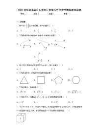 2023学年河北省任丘市任丘市第八中学中考模拟数学试题（含解析）