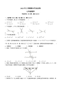 湖南省常德市澧县2022-2023学年七年级下学期6月期末数学试题（含答案）