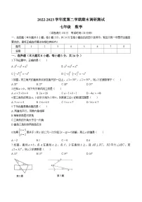 江苏省宿迁市宿城区2022-2023学年七年级下学期期末数学试题(含答案)