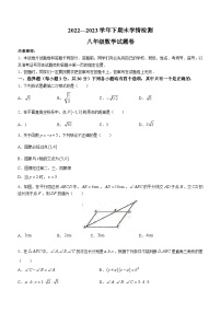 河南省三门峡市灵宝市2022-2023学年八年级下学期期末数学试题（含答案）