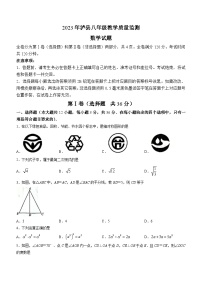 四川省泸州市泸县2022-2023学年八年级下学期期末数学试题（含答案）