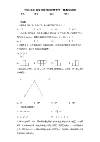 2023年河南省焦作市武陟县中考三模数学试题（含答案）