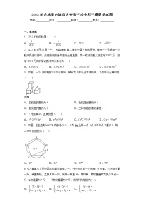 2023年吉林省白城市大安市三校中考三模数学试题（含解析）