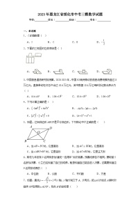 2023年黑龙江省绥化市中考三模数学试题（含解析）