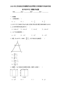 2023年江苏省南京市栖霞区南京师范大学附属中学仙林学校初中部中考三模数学试题（含解析）