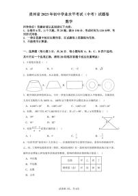 2023年贵州省中考数学真题（含答案与解析）