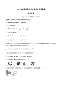 福建省泉州市泉港区2023届九年级下学期毕业班学业质量检测（模拟）数学试卷(含答案)