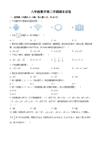 八年级下学期期末数学试题