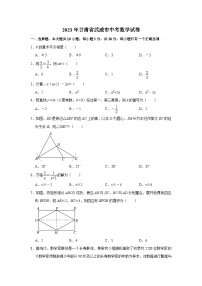 2023年甘肃省武威市中考数学试卷