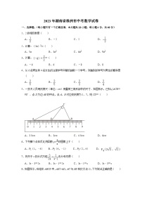 2023年湖南省株洲市中考数学试卷