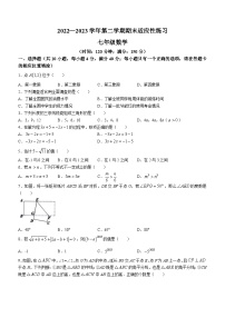 福建省福州市闽清县2022-2023学年七年级下学期期末数学试题（含答案）