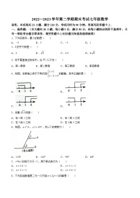 广东省肇庆市德庆县2022-2023学年七年级下学期7月期末数学试题（含答案）