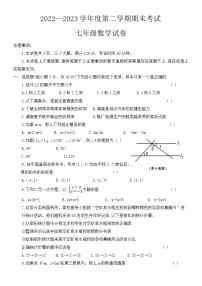 河南省商丘市夏邑县2022-2023学年七年级下学期期末考试数学试题（含答案）