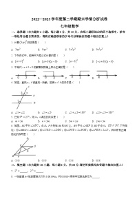 江苏省南京市联合体2022-2023学年七年级下学期期末数学试题（含答案）