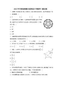 2023年甘肃省陇南市西和县中考数学二模试卷（含解析）