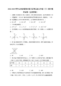 2022-2023学年山东省淄博市淄川区等五地九年级（下）期中数学试卷（五四学制）（含解析）