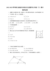 2022-2023学年浙江省温州市瑞安市五校联考七年级(下)期中数学试卷(含解析)