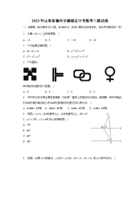 2023年山东省德州市德城区中考数学三模试卷（含解析）