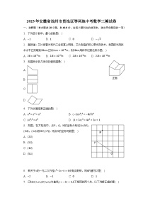 2023年安徽省池州市贵池区等两地中考数学三模试卷（含解析）