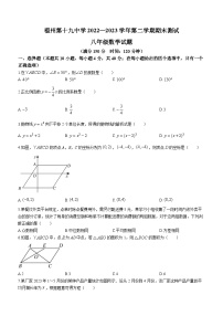 福福建省福州第十九中学2022-2023学年八年级下学期期末数学试题（含答案）