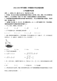 广东省云浮市2022-2023学年八年级下学期7月期末数学试题（含答案）