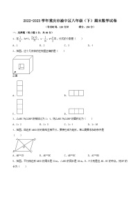 重庆市渝中区2022-2023学年八年级下学期期末数学试卷（含答案）