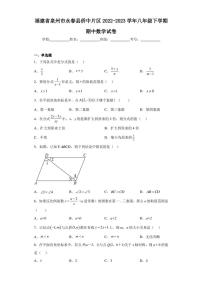 福建省泉州市永春县侨中片区2022-2023学年八年级下学期期中数学试卷（含答案解析）