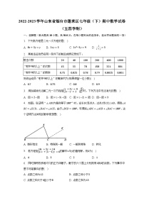 2022-2023学年山东省烟台市蓬莱区七年级（下）期中数学试卷（五四学制）（含解析）