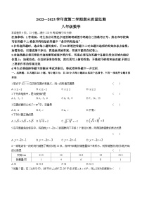 广东省阳江市阳西县2022-2023学年八年级下学期期末数学试题（含答案）