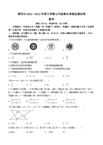 福建省莆田市2022-2023学年七年级下学期期末数学试题（含答案）