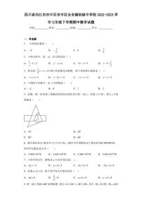 四川省内江市市中区市中区全安镇初级中学校2022-2023学年七年级下学期期中数学试题（含答案解析）